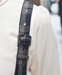 サスペンダー付チェック柄スカート | outlet | axes femme サスペンダー付チェック柄スカート | outlet | axes femme