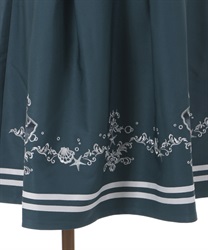 アクアマリン透かし刺繍スカート | outlet | axes femme online shop