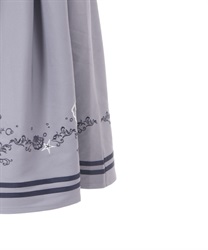 アクアマリン透かし刺繍スカート | outlet | axes femme online shop