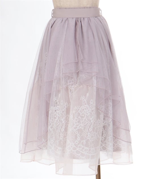 バックフリルチュールスカート | レディース服・レディース バックフリルチュールスカート | レディース服・レディース