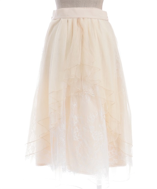 バックフリルチュールスカート | POETIQUE | axes femme online shop バックフリルチュールスカート | POETIQUE | axes femme online shop