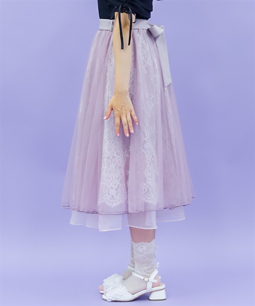レース×チュールスカート | レディース服・レディース