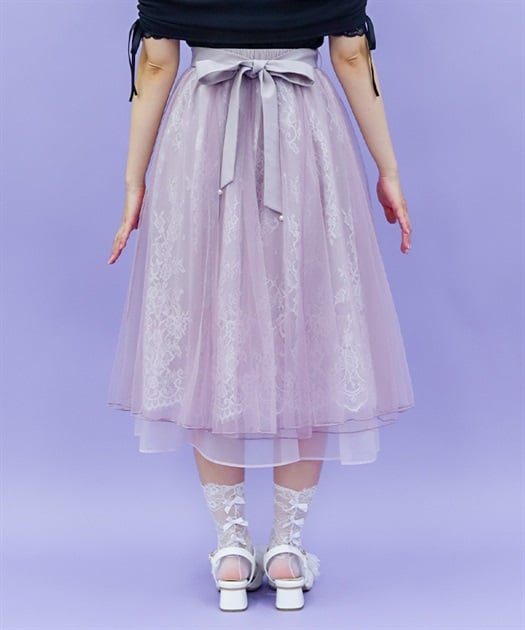 レース×チュールスカート | POETIQUE | axes femme online shop レース×チュールスカート | POETIQUE | axes femme online shop