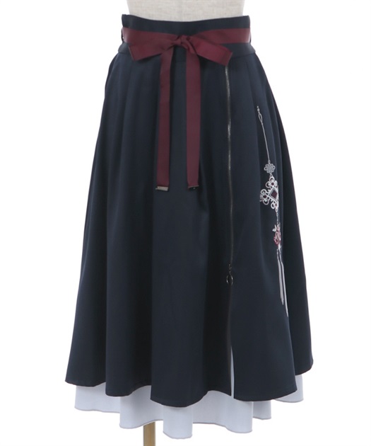 チャイナ刺繍ジップ付スカート | outlet | axes femme online shop チャイナ刺繍ジップ付スカート | outlet | axes femme online shop