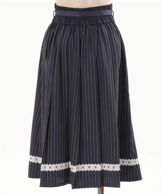 ストライププリーツミディスカート | outlet | axes femme