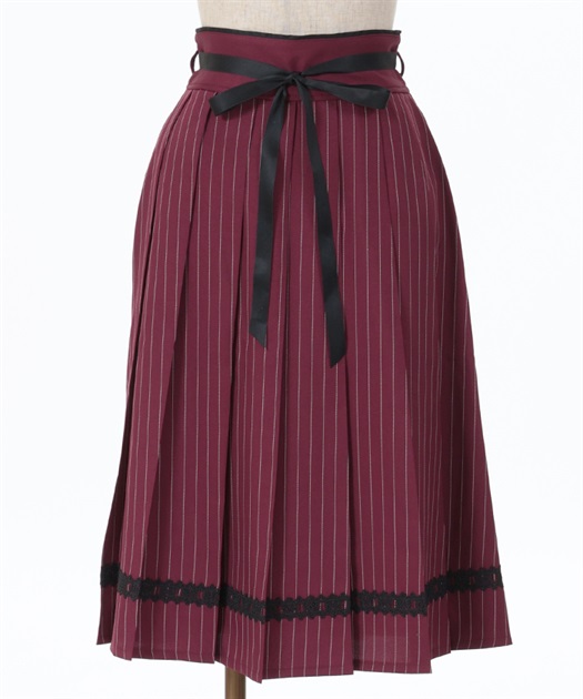 ストライププリーツミディスカート | outlet | axes femme