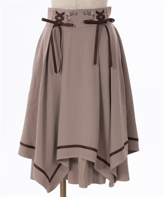 ブーケ刺繍イレヘムスカート | axes femme | axes femme online shop