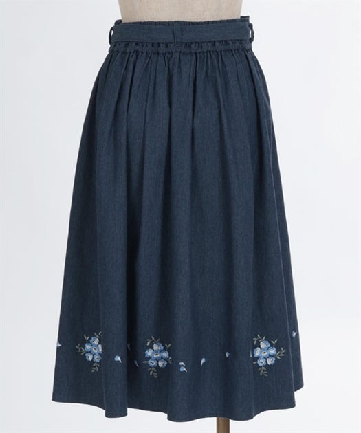 ネモフィラ刺繍ベルト付スカート | outlet | axes femme online shop ネモフィラ刺繍ベルト付スカート | outlet | axes femme online shop