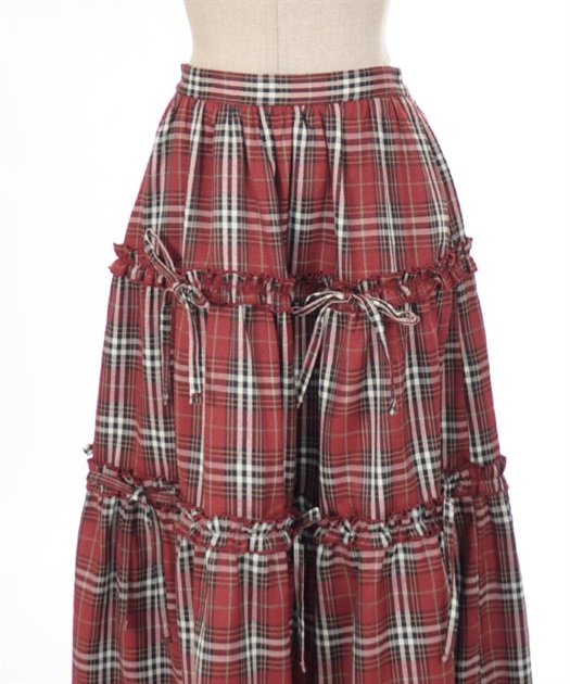 チェック柄ティアードスカート | POETIQUE | axes femme online shop チェック柄ティアードスカート | POETIQUE | axes femme online shop