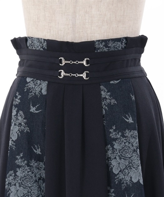 燕×薔薇柄パッチワークスカート | outlet | axes femme online shop 燕×薔薇柄パッチワークスカート | outlet | axes femme online shop