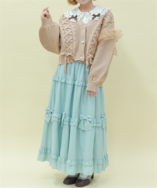 シアーギンガムティアードスカート | axes femme online shop