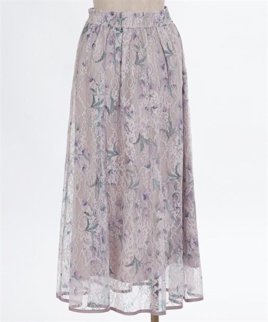 フラワー柄レーシーロングスカート | レディース服・レディース フラワー柄レーシーロングスカート | レディース服・レディース