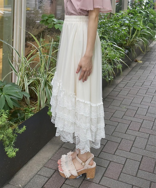 裾レースフィッシュテールスカート | 衣料 | axes femme online shop 裾レースフィッシュテールスカート | 衣料 | axes femme online shop