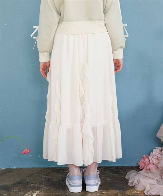 シフォン×ラッフルフリルスカート【期間限定価格】 | レディース シフォン×ラッフルフリルスカート【期間限定価格】 | レディース