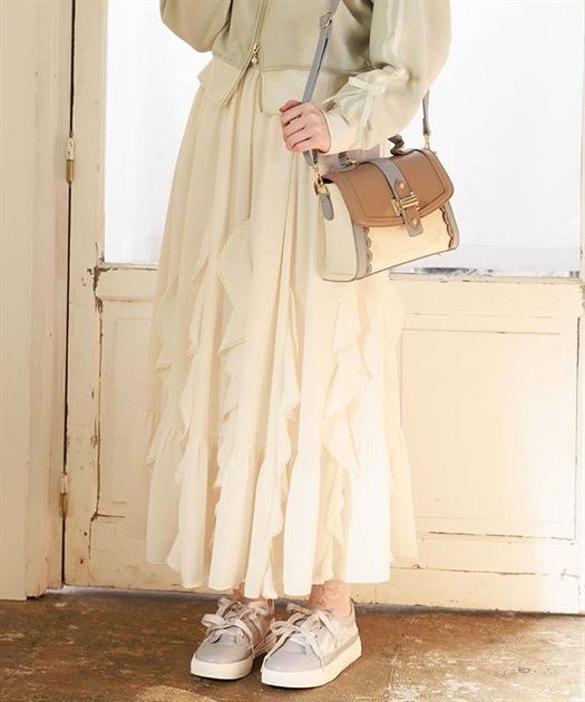 シフォン×ラッフルフリルスカート【期間限定価格】 | レディース シフォン×ラッフルフリルスカート【期間限定価格】 | レディース