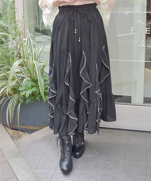 ドットフリルシフォンスカート | ALL ITEM | OBLI