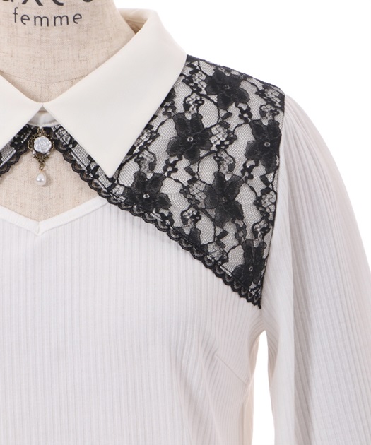 ローズチャーム付トップス | outlet | axes femme online shop ローズチャーム付トップス | outlet | axes femme online shop