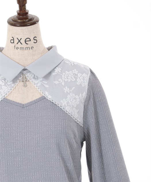 クロスチャーム付トップス | outlet | axes femme online shop クロスチャーム付トップス | outlet | axes femme online shop