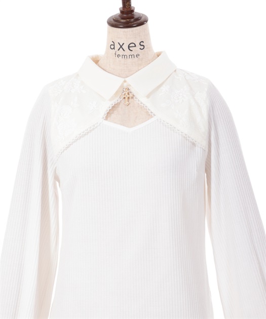クロスチャーム付トップス | outlet | axes femme online shop クロスチャーム付トップス | outlet | axes femme online shop