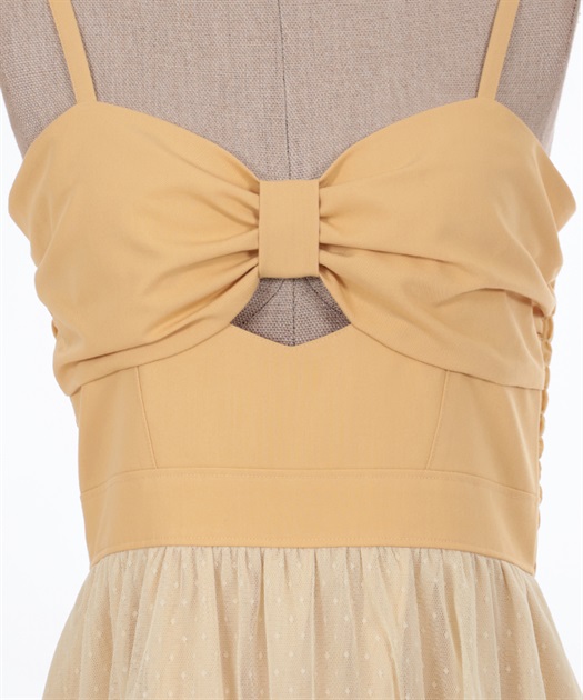 リボンデザインチュールワンピース | outlet | axes femme リボンデザインチュールワンピース | outlet | axes femme