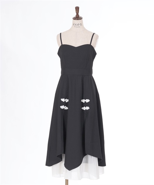 チャイナ釦バイカラーワンピース | outlet | axes femme online shop