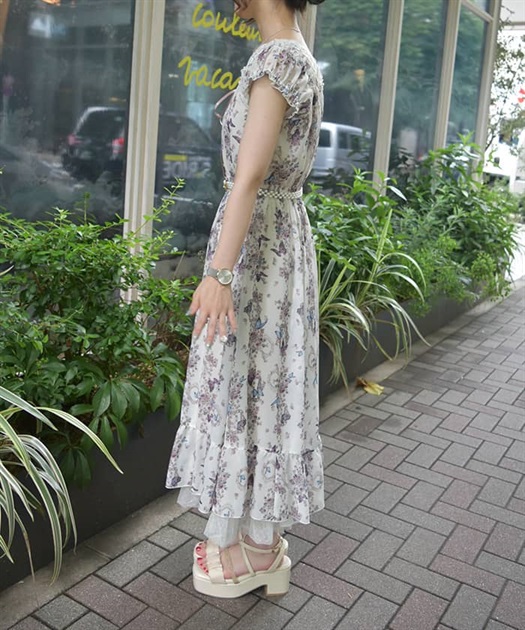 パピヨンローズ柄編上ワンピース | 衣料 | axes femme online shop