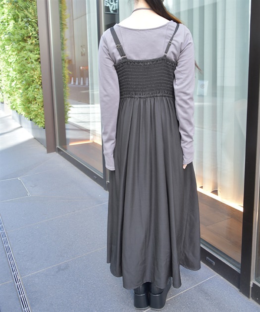 axes femme / カシュクール襟ワンピース M ワイン Y-25-02-16