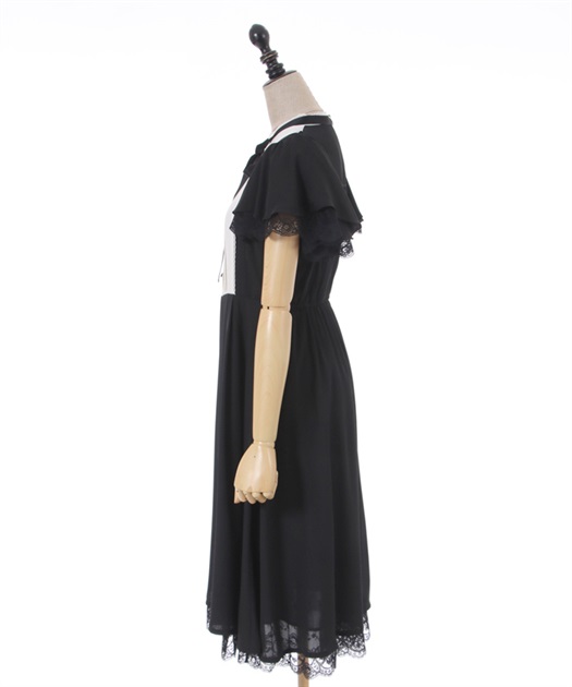 ブロッキングフリル袖ワンピース | outlet | axes femme online shop