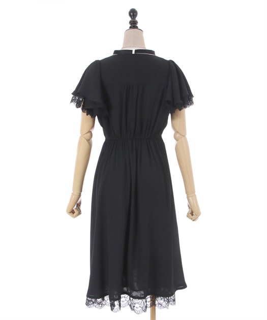 ブロッキングフリル袖ワンピース | outlet | axes femme online shop ブロッキングフリル袖ワンピース | outlet | axes femme online shop