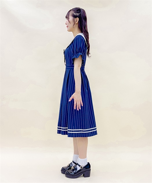 ストライプセーラーワンピース | outlet | axes femme online shop ストライプセーラーワンピース | outlet | axes femme online shop