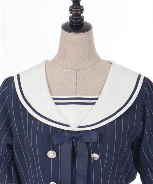 ストライプセーラーワンピース | outlet | axes femme online shop ストライプセーラーワンピース | outlet | axes femme online shop