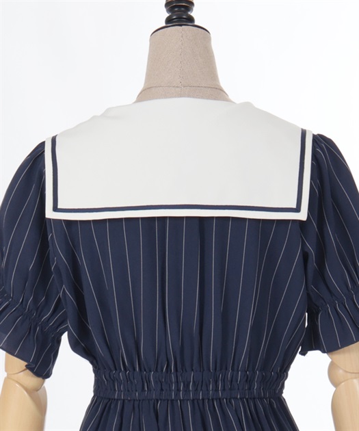 ストライプセーラーワンピース | outlet | axes femme online shop ストライプセーラーワンピース | outlet | axes femme online shop
