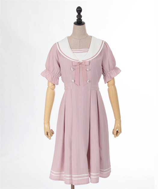 ストライプセーラーワンピース | outlet | axes femme online shop ストライプセーラーワンピース | outlet | axes femme online shop