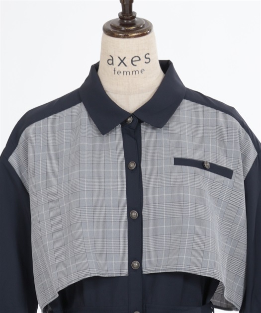 楽天市場】シャツ ワンピース シャツワンピ ロングシャツ