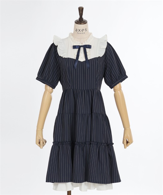 リボンブローチティアードワンピース | 衣料 | axes femme リボンブローチティアードワンピース | 衣料 | axes femme
