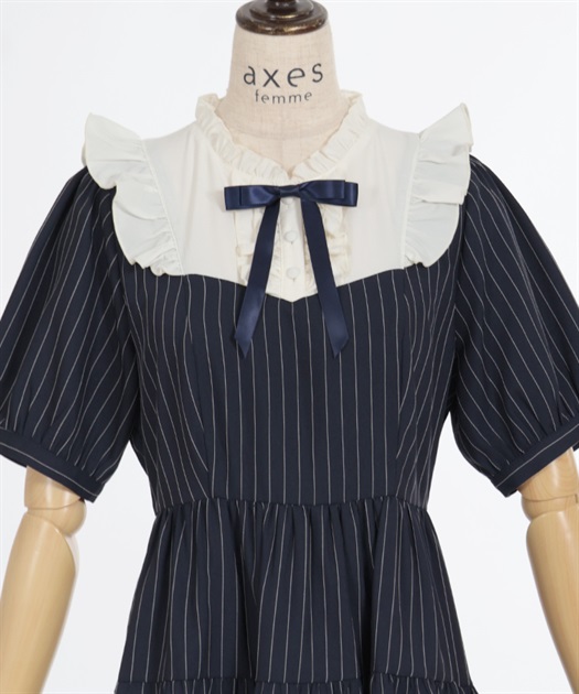 リボンブローチティアードワンピース | 衣料 | axes femme リボンブローチティアードワンピース | 衣料 | axes femme