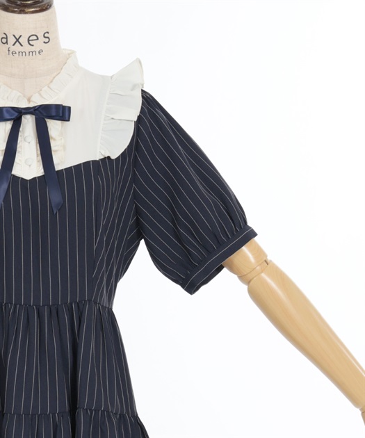 リボンブローチティアードワンピース | 衣料 | axes femme リボンブローチティアードワンピース | 衣料 | axes femme