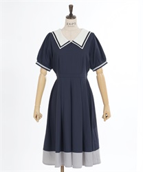 タイ付き×セーラー襟ワンピース | outlet | axes femme online shop