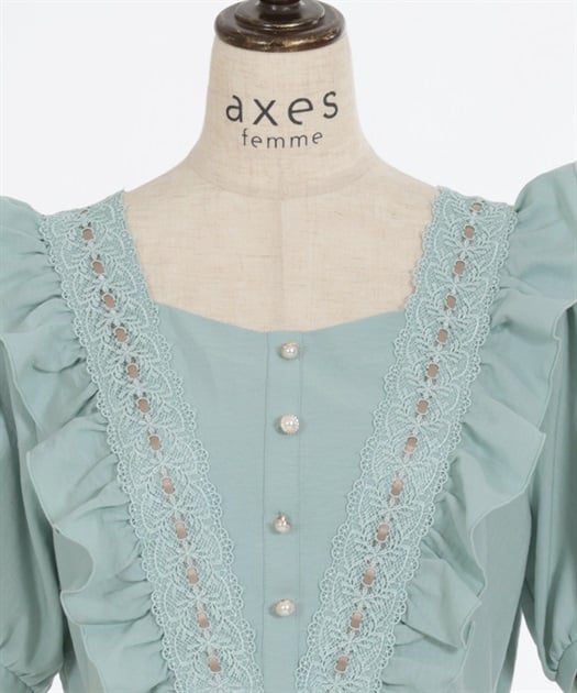 ハシゴレース×袖バラ刺繍ワンピース | レディース服・レディース ハシゴレース×袖バラ刺繍ワンピース | レディース服・レディース