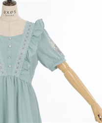 ハシゴレース×袖バラ刺繍ワンピース | レディース服・レディース ハシゴレース×袖バラ刺繍ワンピース | レディース服・レディース