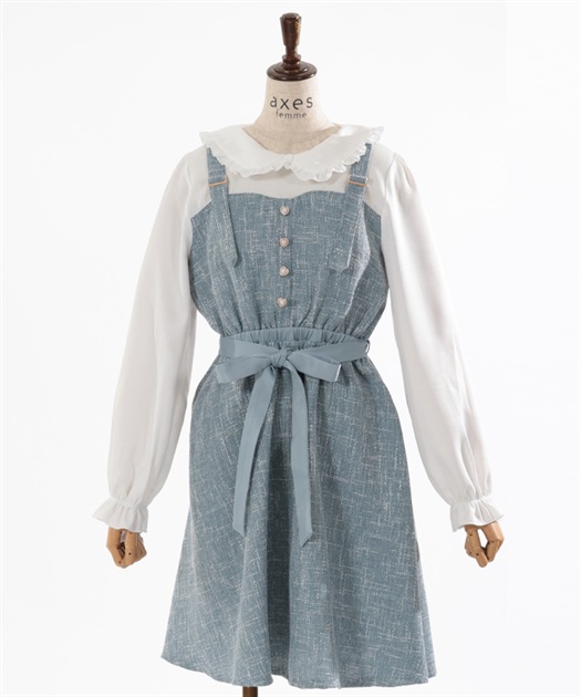 Acka】 ツイードワンピース 新品タグ付きsize1