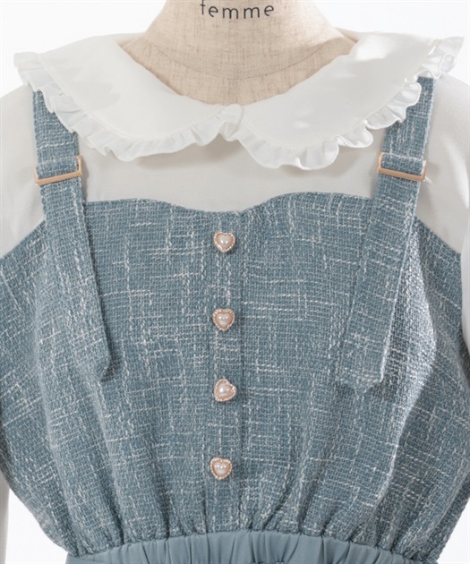 ドッキングツイードワンピース | outlet | axes femme online shop
