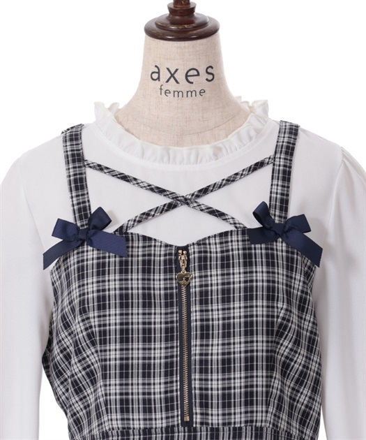 kidsチェック柄ドッキングワンピース【期間限定価格】 | outlet kidsチェック柄ドッキングワンピース【期間限定価格】 | outlet