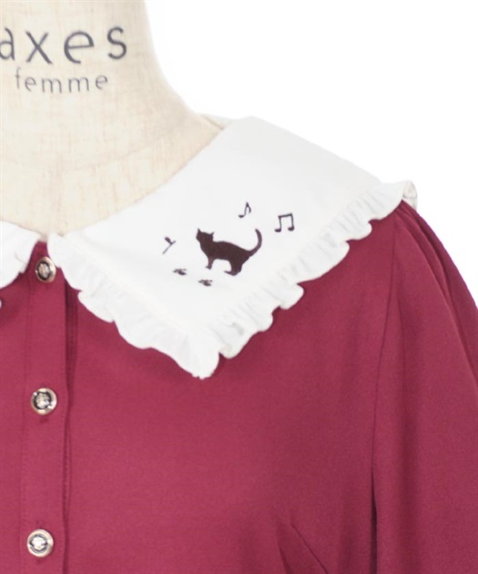 kidsネコ×音符刺繍セーラーワンピ | outlet | axes femme online kidsネコ×音符刺繍セーラーワンピ | outlet | axes femme online