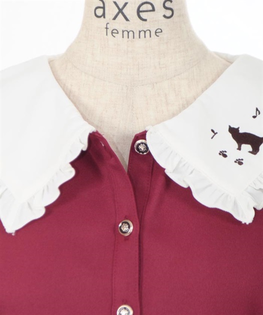 kidsネコ×音符刺繍セーラーワンピ | outlet | axes femme online