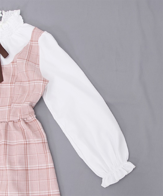 kids重ね着風チェック柄ワンピース | outlet | axes femme kids重ね着風チェック柄ワンピース | outlet | axes femme