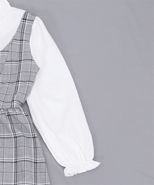kids重ね着風チェック柄ワンピース | outlet | axes femme kids重ね着風チェック柄ワンピース | outlet | axes femme