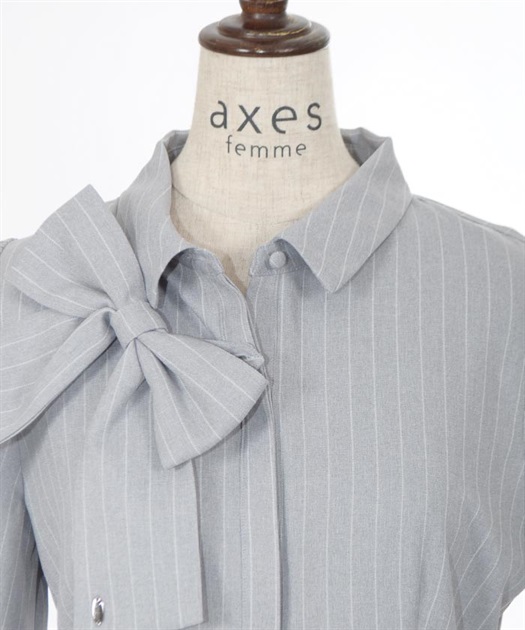 リボン付きプリーツミニワンピース | axes femme | axes femme