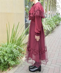 リボン付ケープワンピース | outlet | axes femme online shop リボン付ケープワンピース | outlet | axes femme online shop