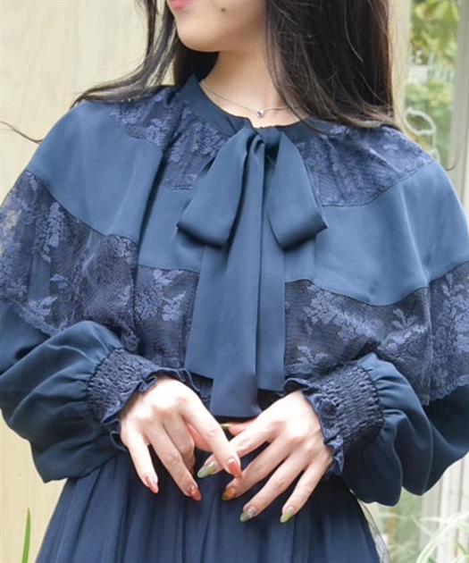 リボン付ケープワンピース | outlet | axes femme online shop リボン付ケープワンピース | outlet | axes femme online shop